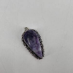 Amethyst sterling silver pendant